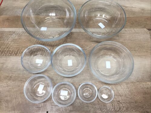 Duralex Made In France Lys Stackable 9-Piece Bowl Set,Clear (6922809344183)